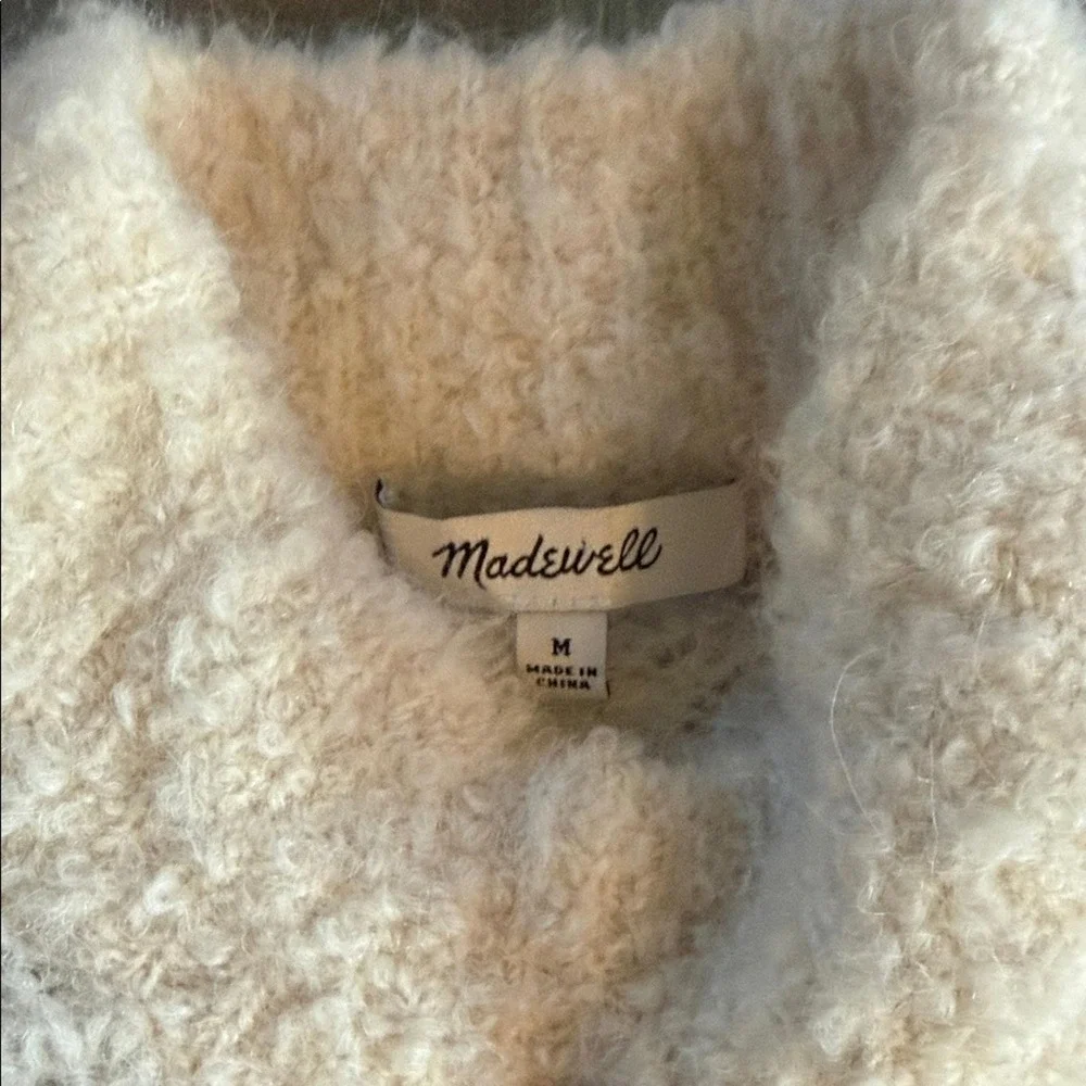Madewell Cream Mock Neck Sweater‎ Womens Medium